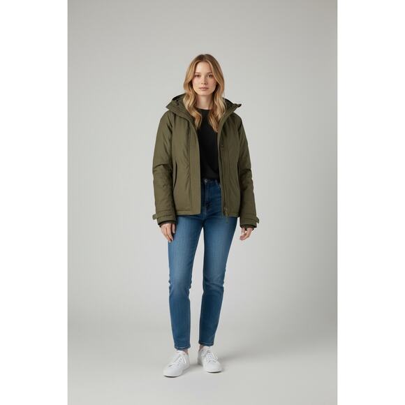 Aritzia Tna 700+ Down Fill Summit Parka Dark Olive Water Resistant Size S NWOT - Picture 1 of 13